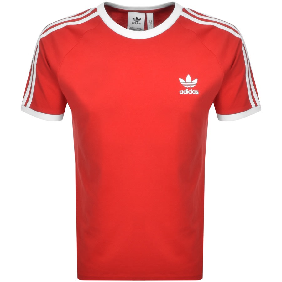 Alternative Image for Productadidas Originals 3 Stripe T Shirt Red1